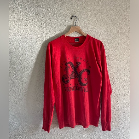 Vintagee Cross Country “Krazy Cat” Long Sleeve Vintage Tee - Picture 1 of 8